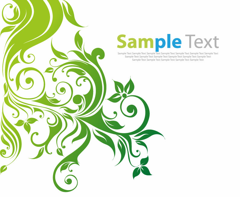 free vector Swirl Floral Vector Background